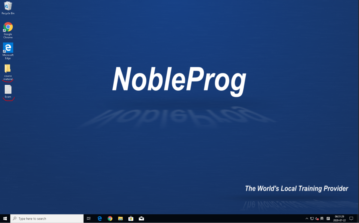 install software, add course material and course supporting tools