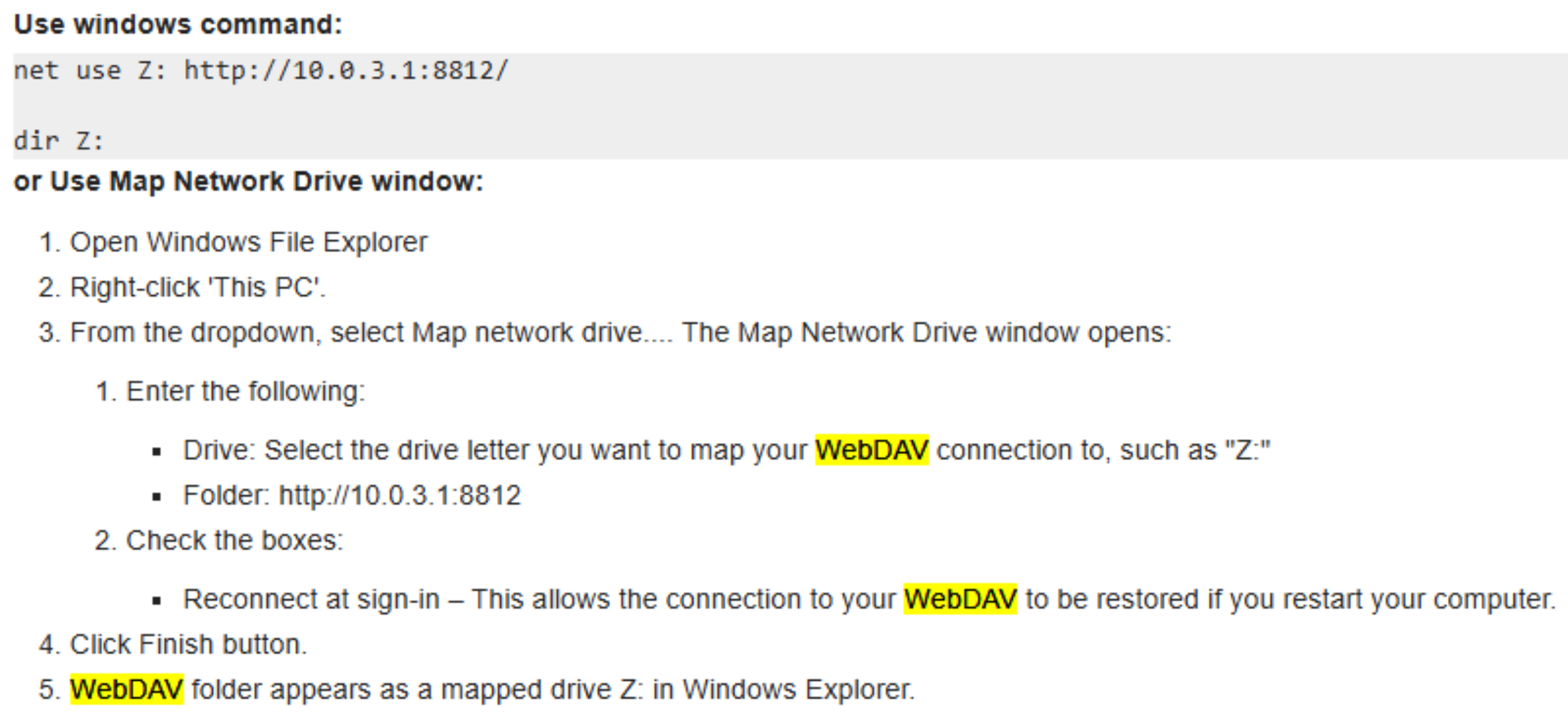 Enable Shared-drive in windows