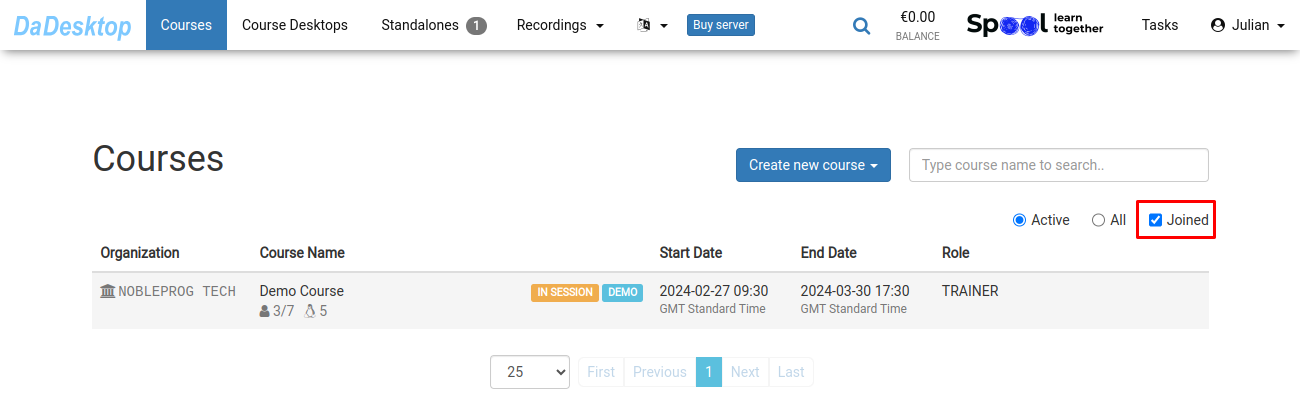 My Enrolled Courses