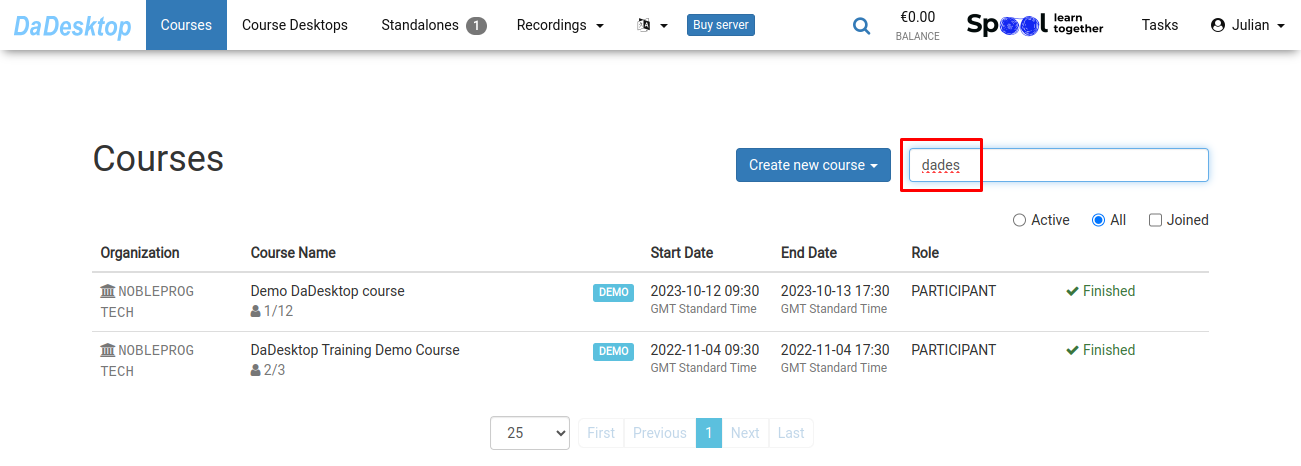 Course Search