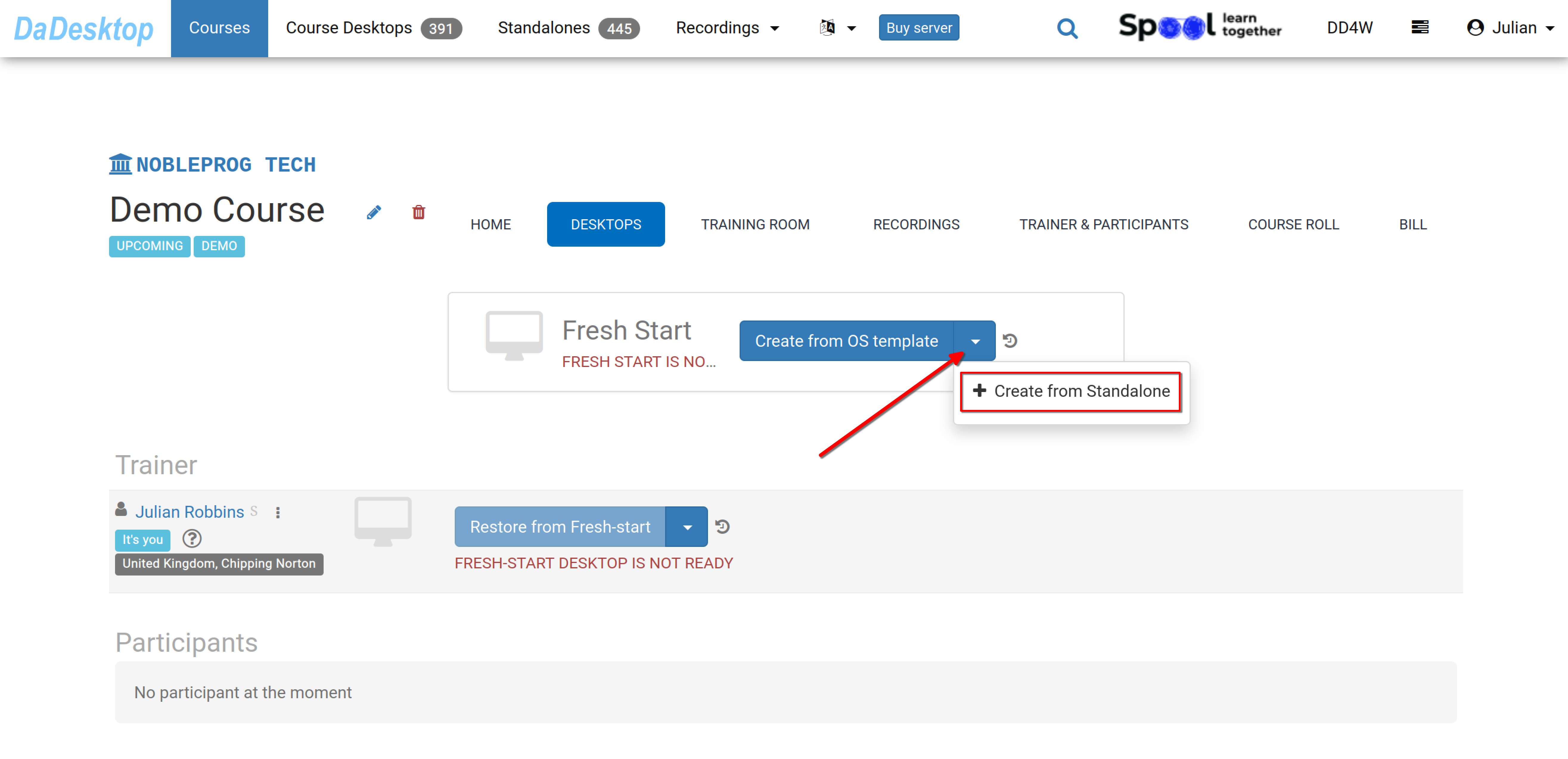 Crear FS desde una máquina independiente
