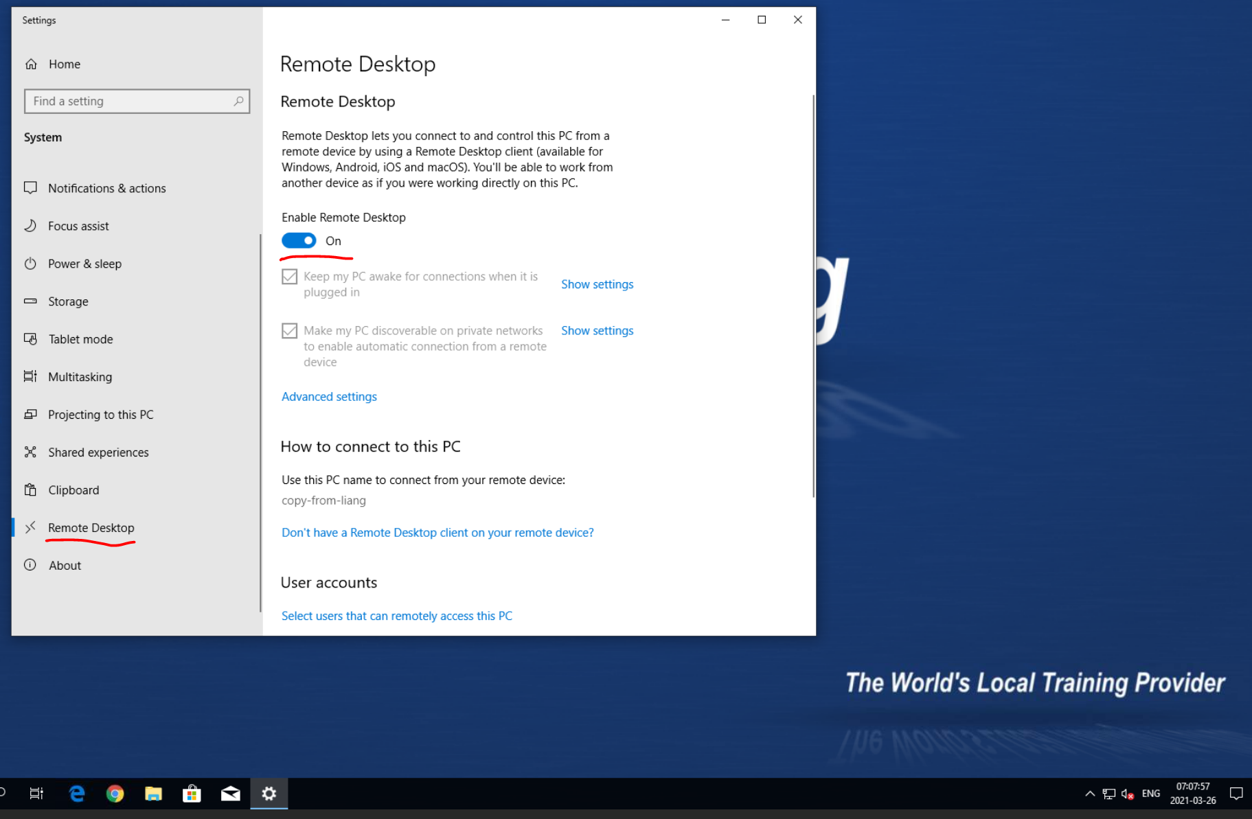 Enviar y establecer una contraseña dentro de tu máquina Windows DD