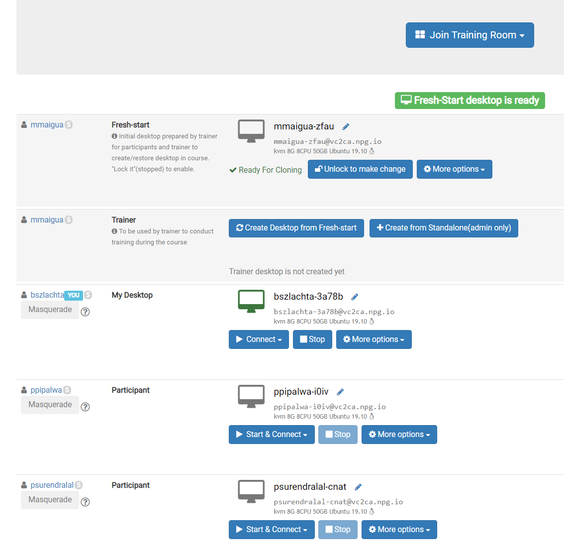 overview of attendee cloud desktops